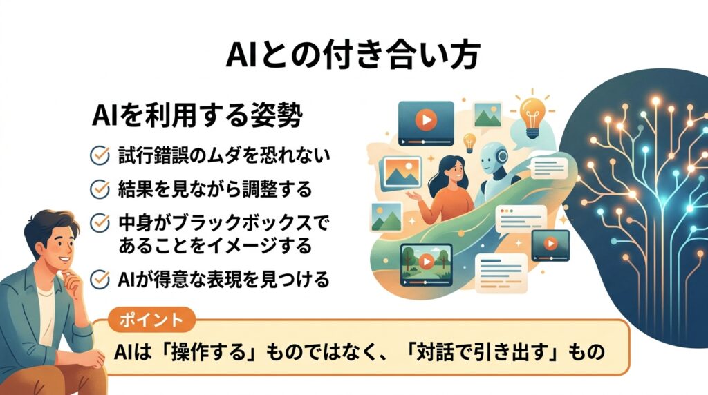 AIとの付き合い方 試行錯誤と対話でAI動画を作る姿勢